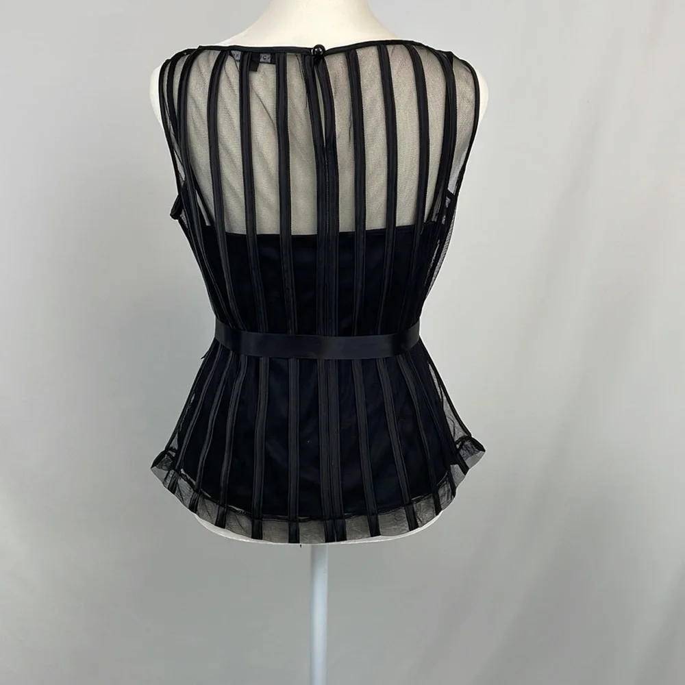 Satin and mesh top - Picture 2 of 6
